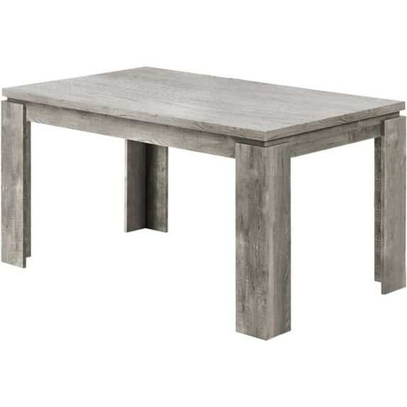 Monarch Specialties Dining Table, 60" Rectangular, Kitchen, Dining Room, Laminate, Grey