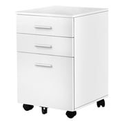Monarch Specialties File Cabinet, Rolling Mobile, Printer Stand, Office, Work, White Laminate