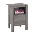 thumbnail image 1 of Monarch Specialties  Grey Night Stand with Storage, 1 of 1