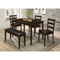 thumbnail image 1 of Monarch Specialties Guillen 5-piece Dining Set with Bench Cappuccino and Dark Brown, 1 of 8