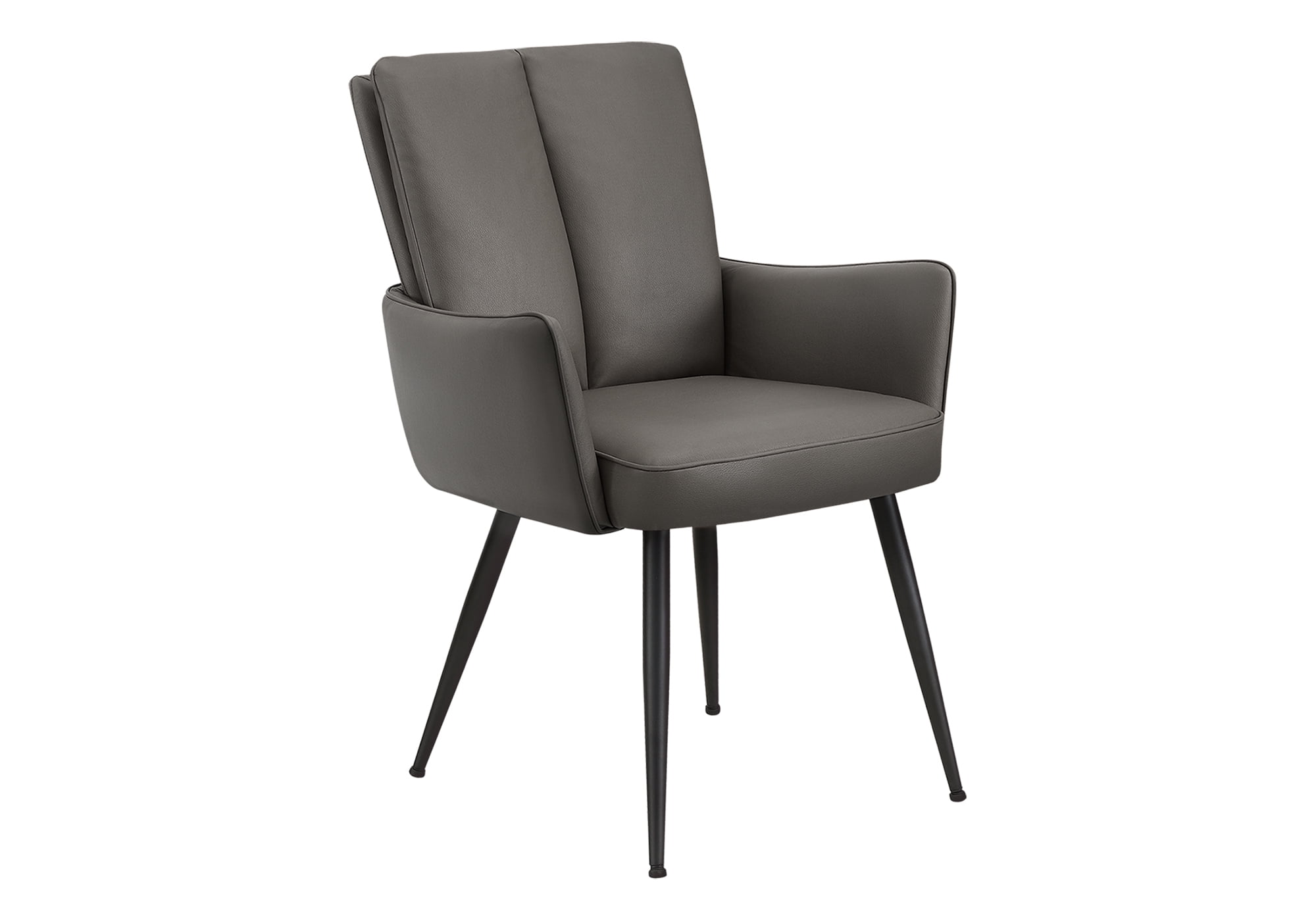 Monarch Specialties - I 1145 Dining Chair, 36" Height, Set Of 2, Side, Kitchen, Grey Leather Look