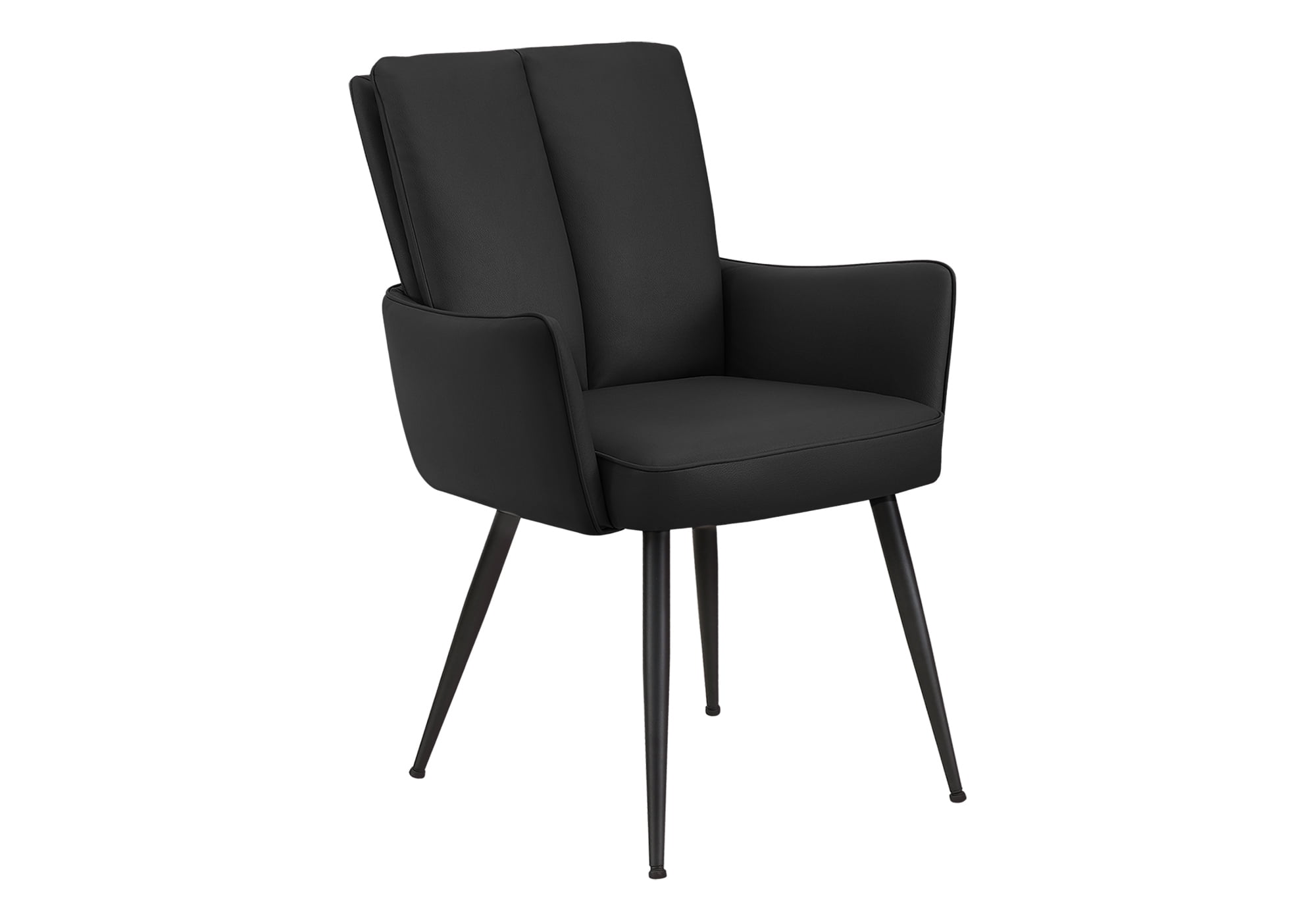 Monarch Specialties - I 1146 Dining Chair, 36" Height, Set Of 2, Side, Kitchen, Black Leather Look