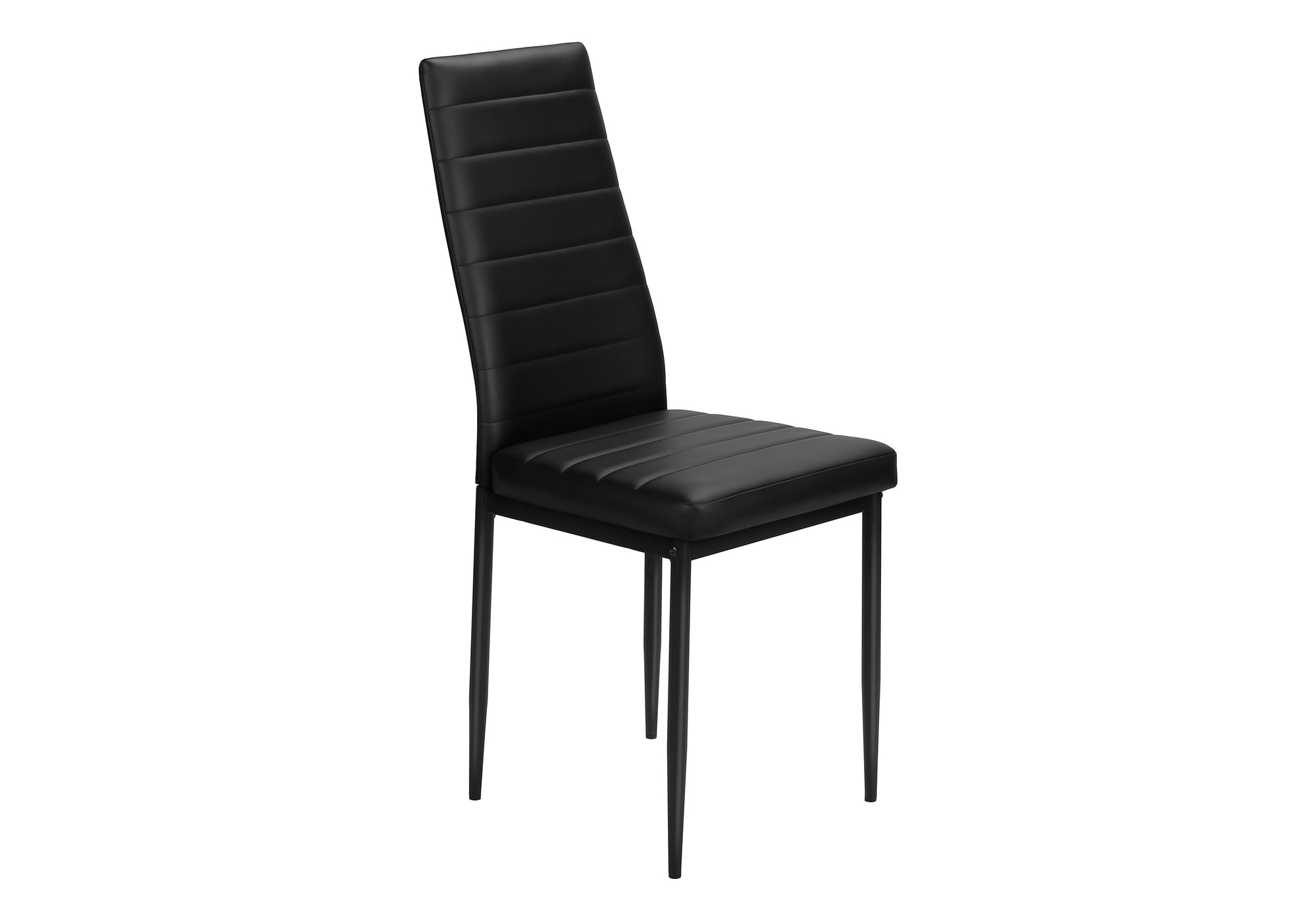 Monarch Specialties - I 1270 Dining Chair, 39" Height, Set Of 2, Side, Kitchen, Black Leather Look