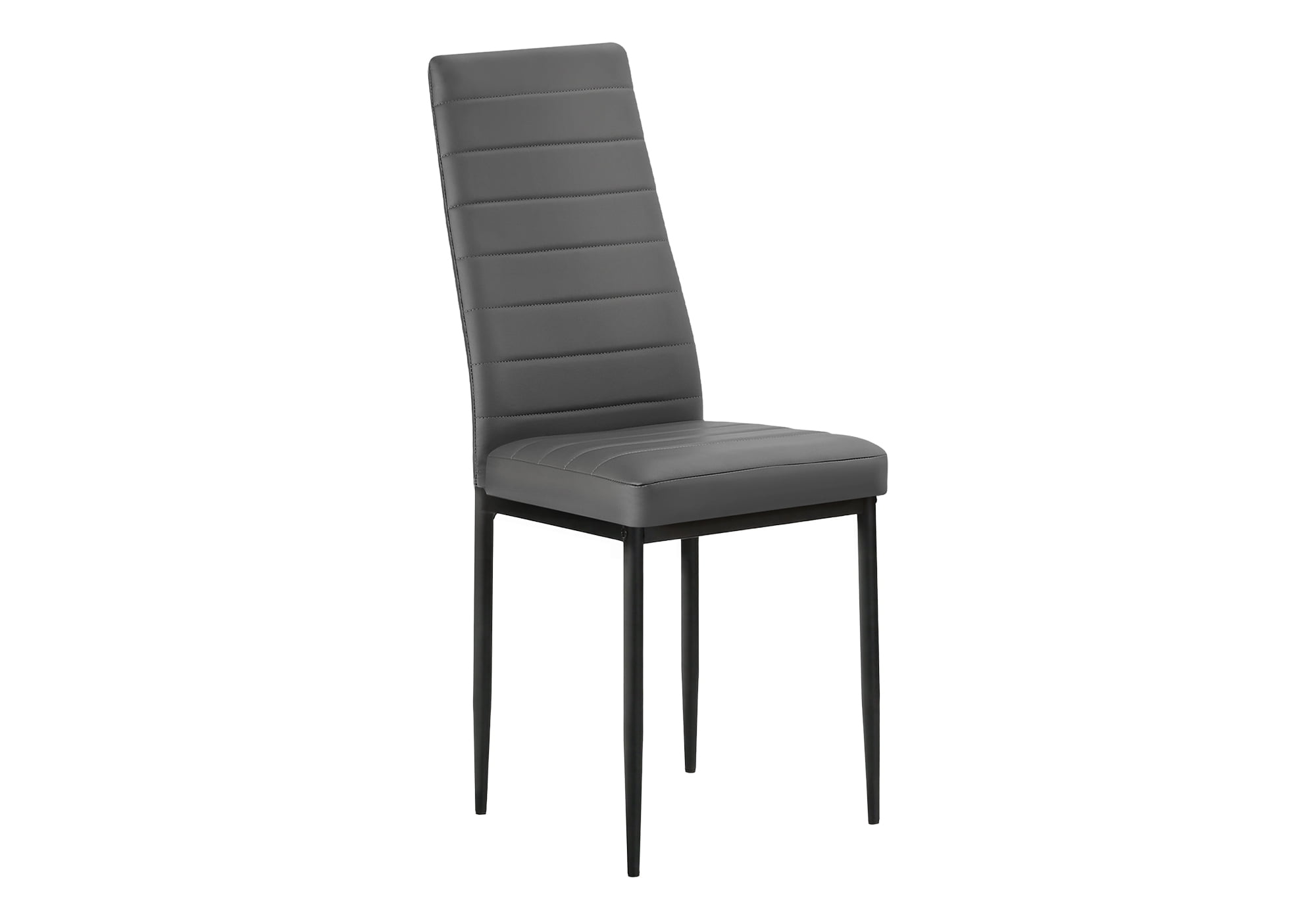 Monarch Specialties - I 1272 Dining Chair, 39" Height, Set Of 2, Side, Kitchen, Grey Leather Look
