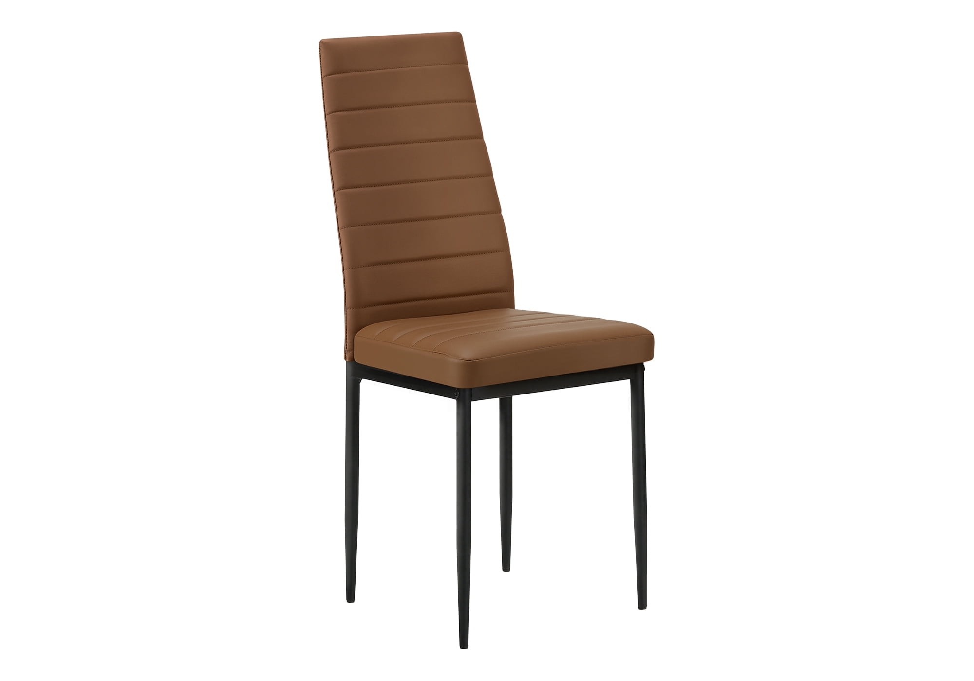Monarch Specialties - I 1275 Dining Chair, 39" Height, Set Of 2, Side, Kitchen, Cognac Leather-Look