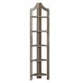 thumbnail image 1 of Monarch 5 Shelf Corner Bookcase in Dark Taupe, 1 of 11