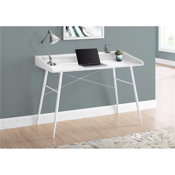 Monarch Specialties I 7535 48 in. Metal Computer Desk, White - White