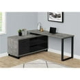 thumbnail image 1 of Monarch Specialties I 7714 72 in. Executive Corner Computer Desk, Grey Concrete & Black, 1 of 1