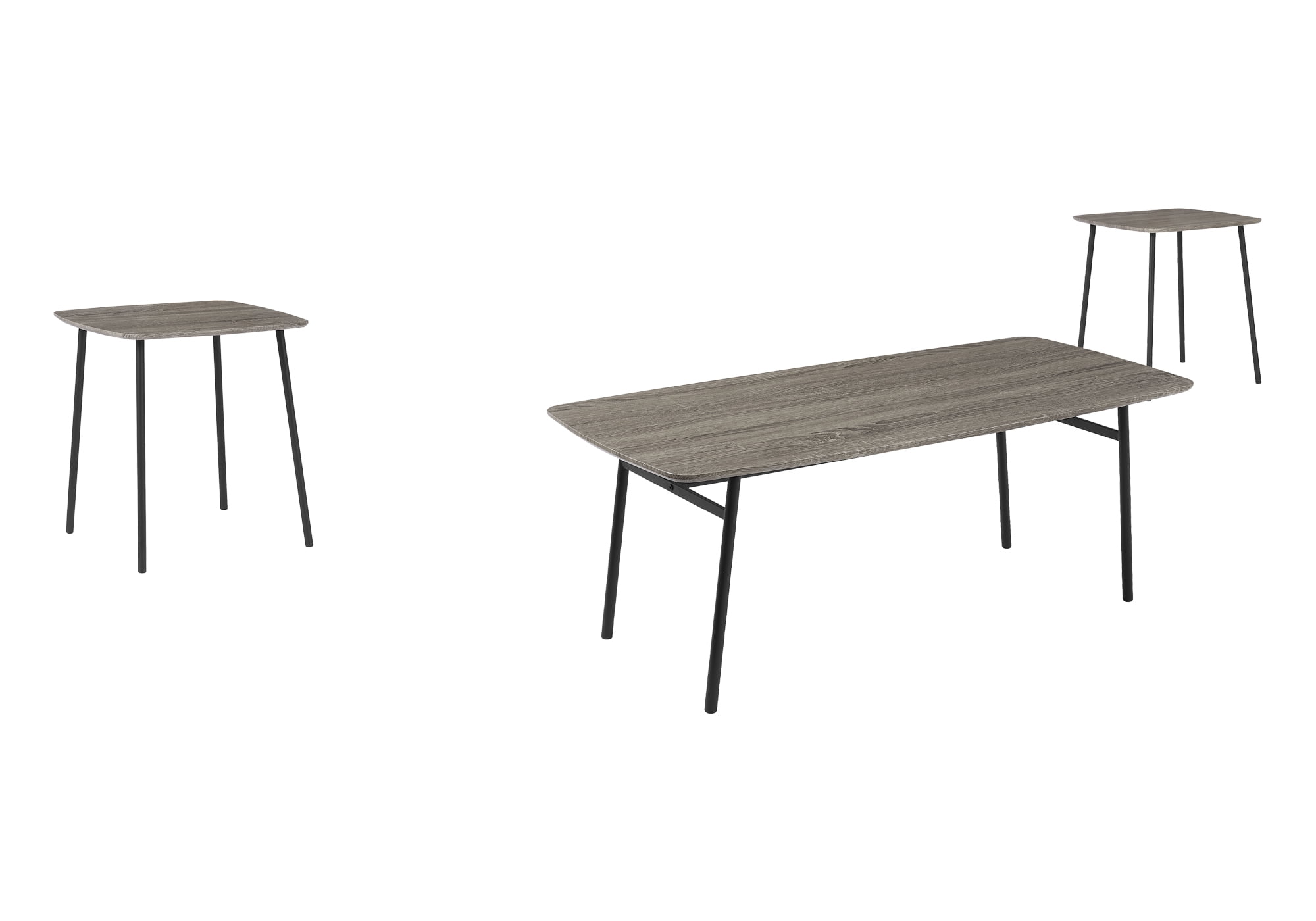 Monarch Specialties - I 7806P Table Set, 3Pcs Set, Coffee, End, Living Room, Grey Laminate