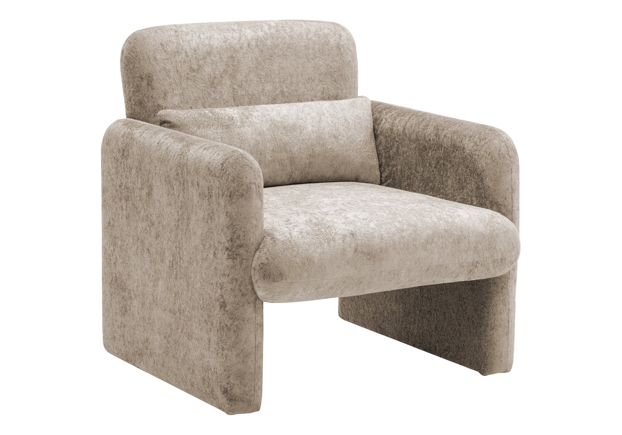 Monarch Specialties - I 8026 Accent Chair, 31"H, Upholstered, Bedroom, Light Brown Fabric
