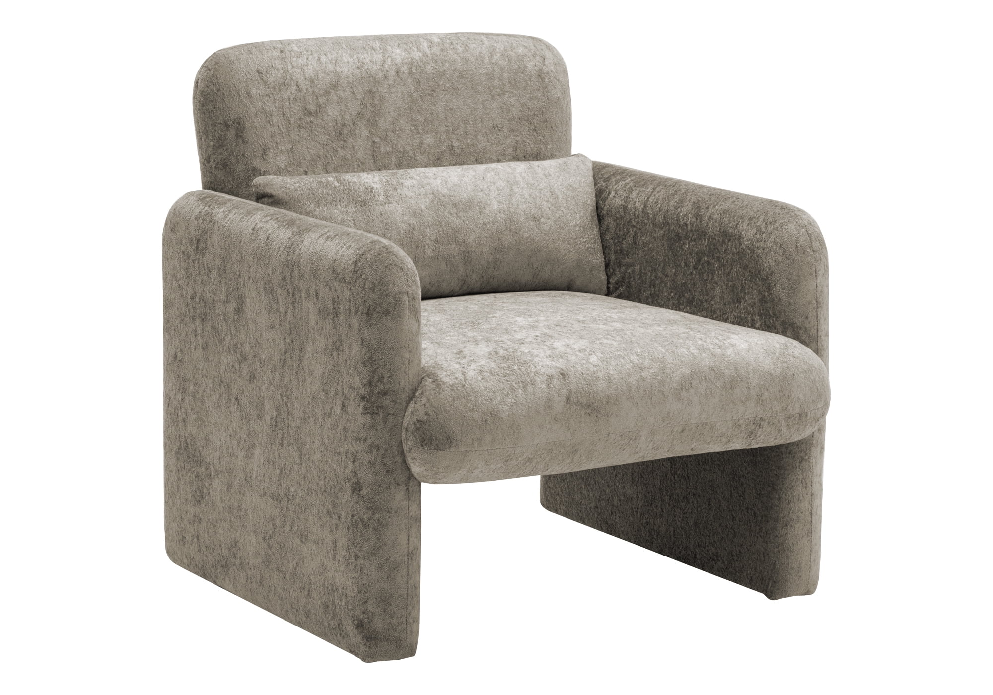 Monarch Specialties - I 8027 Accent Chair, 31"H, Upholstered, Living Room, Bedroom, Light Grey Fabric