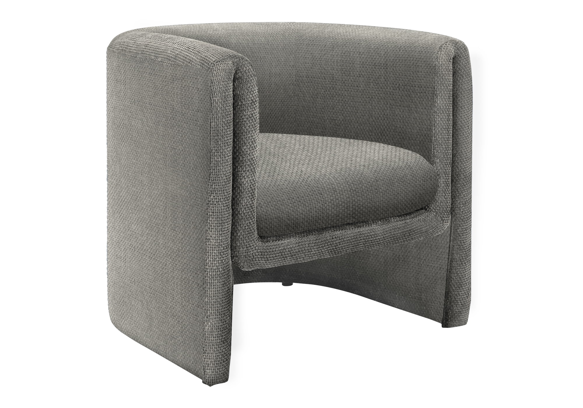 Monarch 29"H Fabric Upholstered Accent Chair in Light Gray