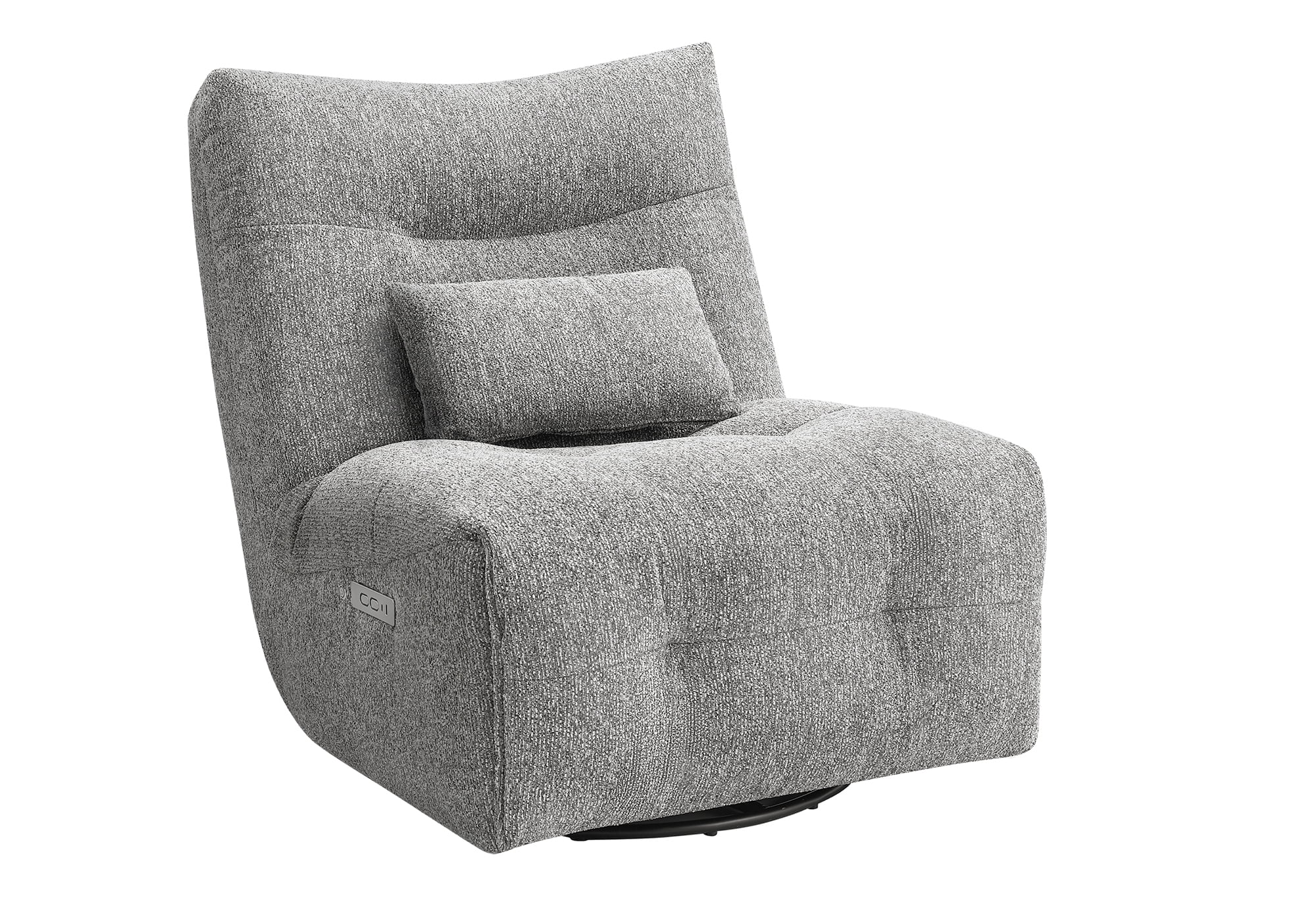 Monarch Specialties - I 8186 Reclining Chair, 35" Wide, Swivel, Glider, Light Grey Fabric