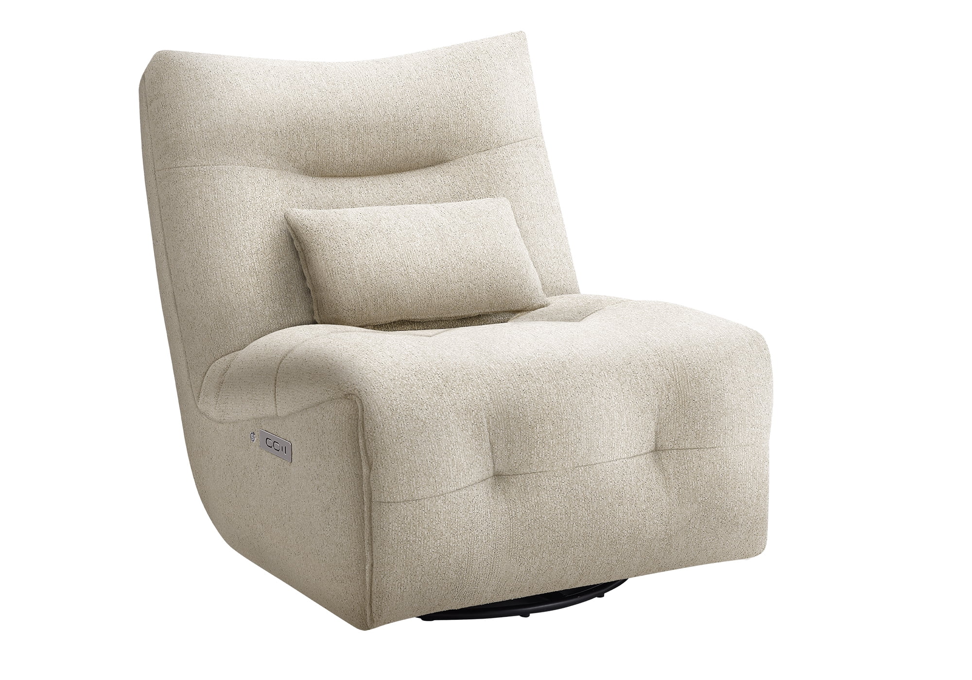 Monarch Specialties - I 8187 Reclining Chair, 35" Wide, Swivel, Glider, Upholstered, Beige Fabric