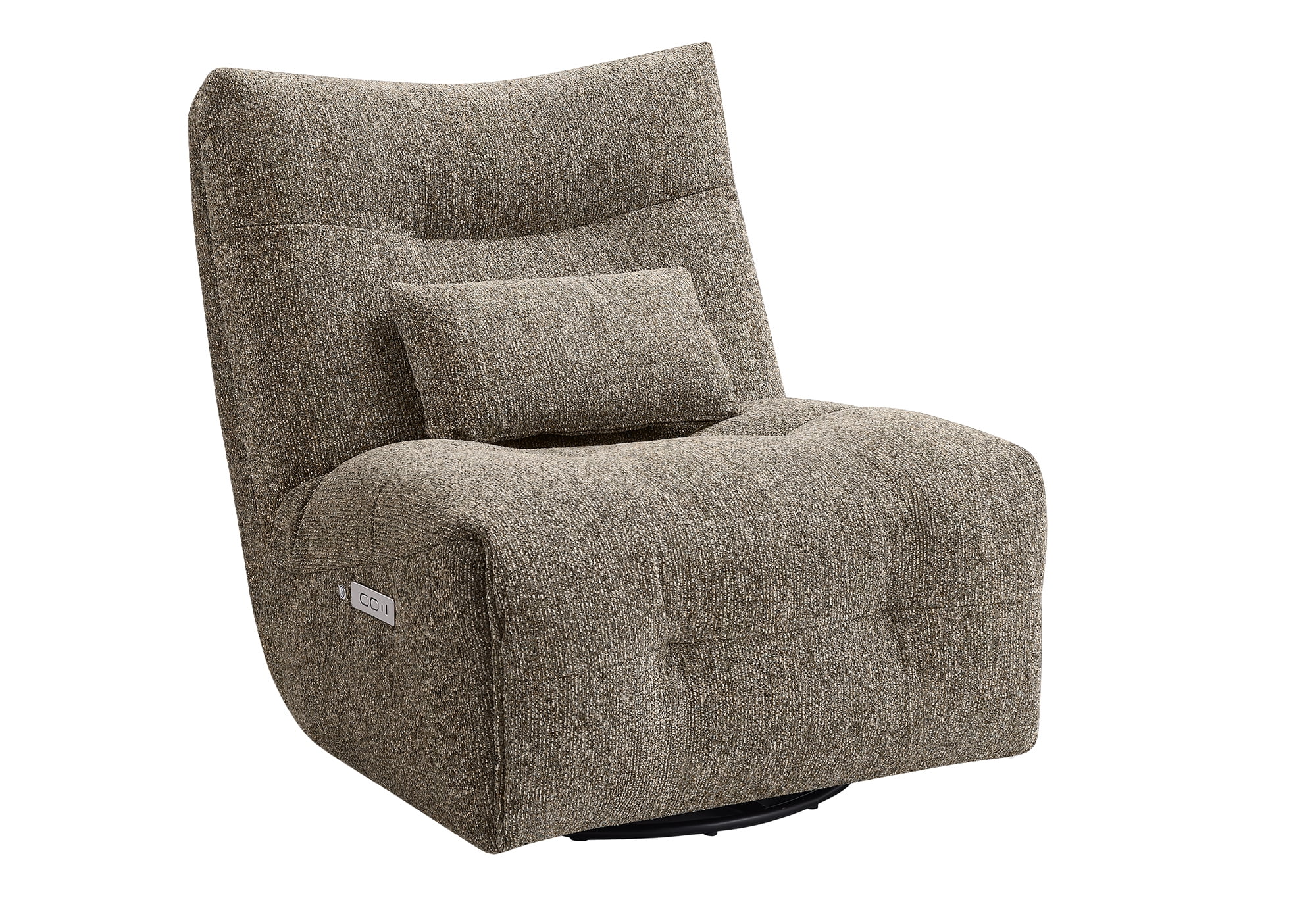 Monarch Specialties - I 8188 Reclining Chair, 35" Wide, Swivel, Glider, Light Brown Fabric