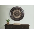 thumbnail image 1 of Clocks - 30" Round - Large Oversized - Wall Clock - Brown - Transitional, 1 of 5