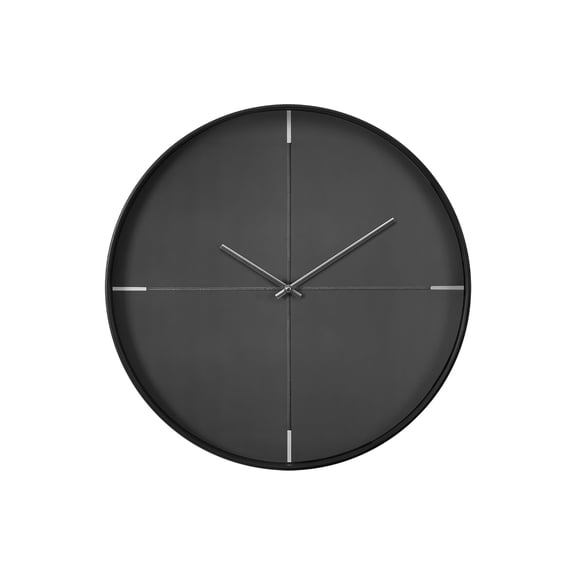 Clocks - 20" Round - Wall Clock - Black Plastic Frame - Contemporary - Modern