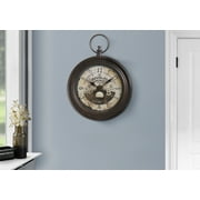 Clocks - 18" Round - Wall Clock - Antique Brown - Traditional