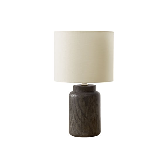 Lighting - 17"h - Table Lamp - Brown Resin - Ivory/Cream Shade - Contemporary