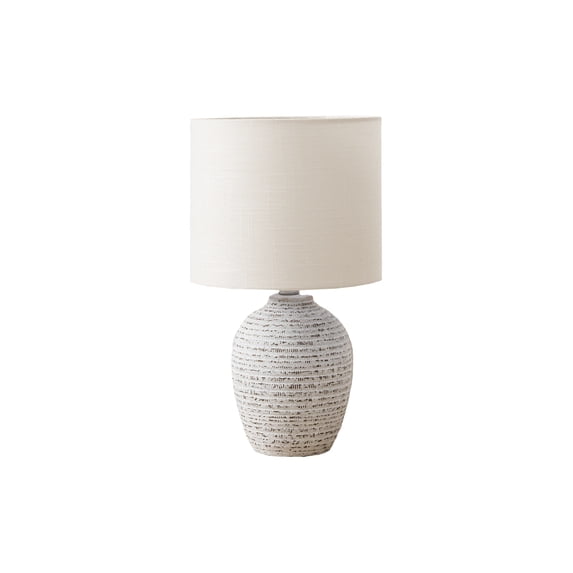 Monarch Specialties I 9787 Lighting, 17"H, Table Lamp, Ivory Ceramic