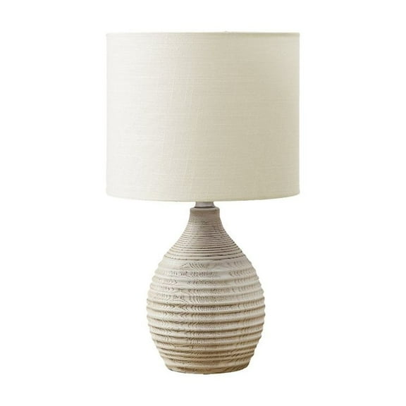 Monarch 17"H, Table Lamp, Ivory Resin, Ivory / Cream Shade, Contemporary, Modern