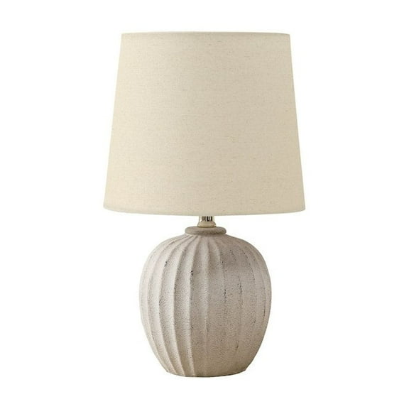 Monarch Lighting, 19"H, Table Lamp, Beige Resin, Beige Shade, Transitional