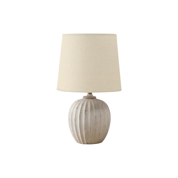 Lighting - 19"h - Table Lamp - Beige Resin - Beige Shade - Transitional