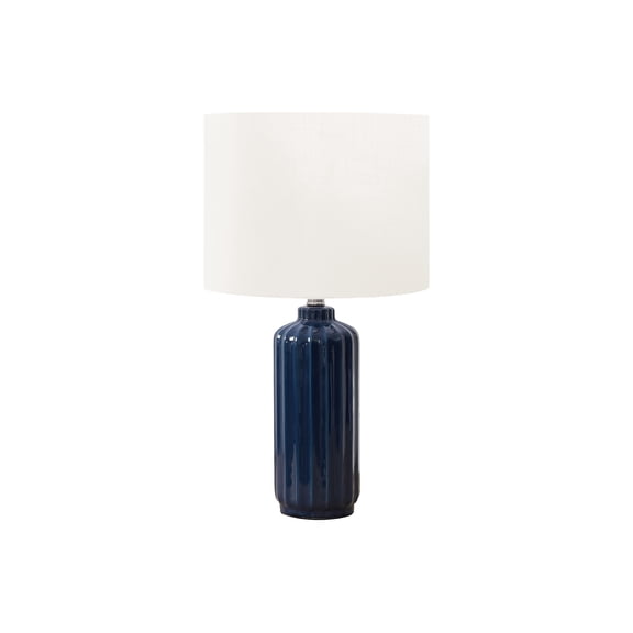 Lighting - 23"h - Table Lamp - Blue Ceramic - Ivory/Cream Shade - Contemporary
