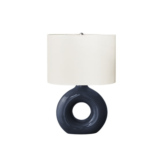 Lighting - 24"h - Table Lamp - Blue Ceramic - Ivory/Cream Shade - Contemporary