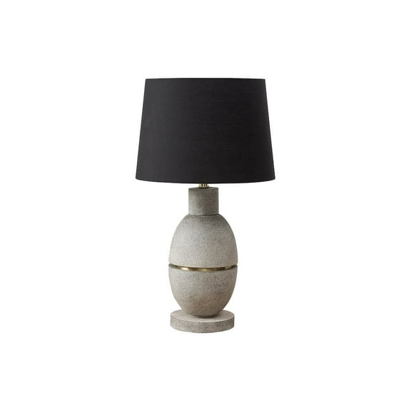 Monarch Lighting, 25"H, Table Lamp, Grey Resin, Black Shade, Contemporary, Modern