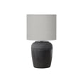 thumbnail image 1 of Lighting - 17"H Table Lamp - Black Ceramic - Gray Shade, 1 of 3