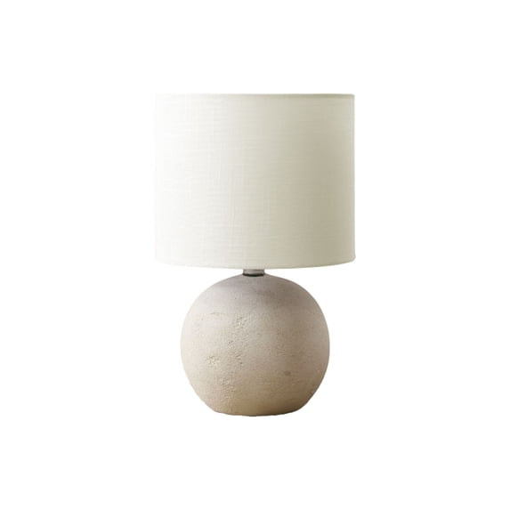 Lighting - Table Lamp - 16"h - Ivory Concrete - Ivory/Cream Shade - Contemporary