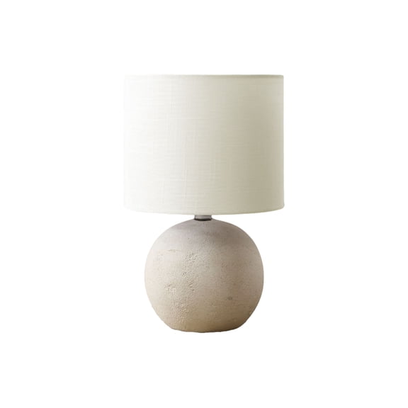 Lighting - Table Lamp - 16"h - Ivory Concrete - Ivory/Cream Shade - Contemporary
