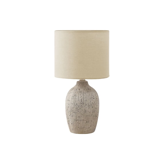 Lighting - Table Lamp - 18"h - Beige Ceramic - Beige Shade - Contemporary