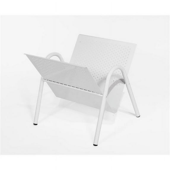 Monarch Specialties Magazine Rack - White Metal