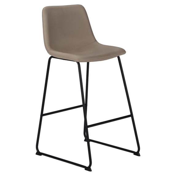 Monarch Specialties Office Chair, Bar Height, Standing, Computer Desk, Work, Brown Leather Look