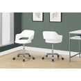 thumbnail image 1 of Monarch Specialties Office Chair, Swivel, Ergonomic, Armrests, Work, White Leather Look, 1 of 8