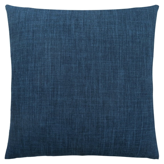 Monarch Specialties PILLOW - 18"X 18", LINEN PATTERNED DARK BLUE, 1PC