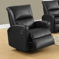 thumbnail image 1 of Monarch Specialties Recliner Swivel Glider, Black Bonded Leather, 1 of 3