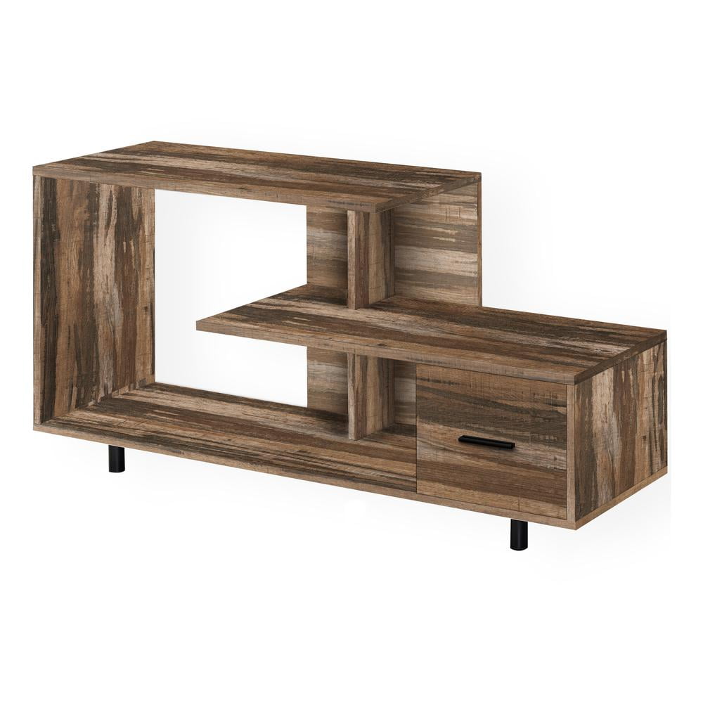 Medium Brown Reclaimed Wood TV Stand with Storage Drawer
