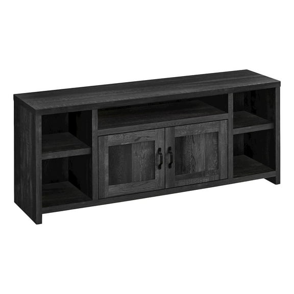 Monarch Specialties Tv Stand, 60 Inch, Console, Living Room, Bedroom, Black Laminate