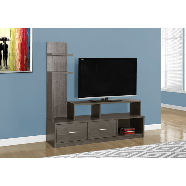 Monarch Specialties Tv Stand 60 Inch, Console, Media Entertainment Center, Storage Cabinet, Laminate