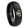thumbnail image 1 of Tungsten Monarch 8mm Black Dome Polished Promised Ring, 1 of 1