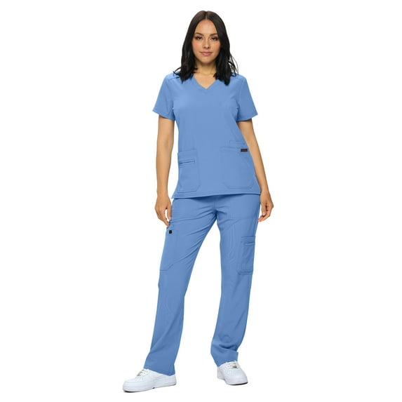 Monarch Uniforms Scrub Sets in Regular and Petite Stretchy Scrubs for Women Set of Scrub Top and Scrub pants