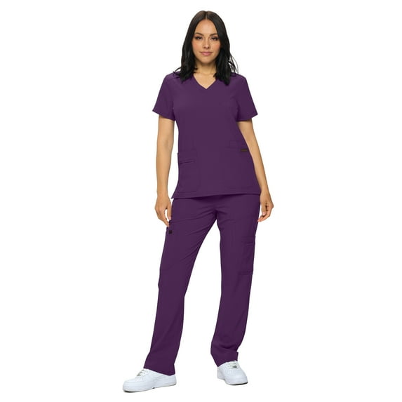 Monarch Uniforms Scrub Sets in Regular and Petite Stretchy Scrubs for Women Set of Scrub Top and Scrub pants