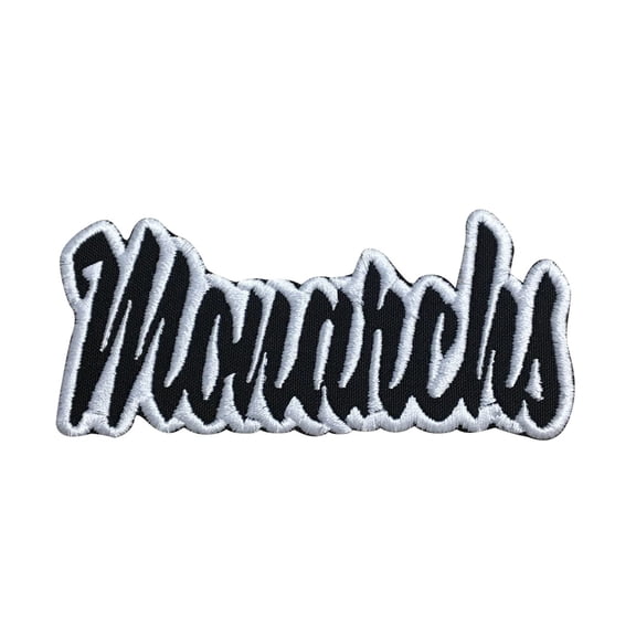 Monarchs - Black/White - Team Mascot - Words/Names - Iron on Applique/Embroidered Patch