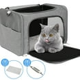 thumbnail interactive-video image 1 of Monasem Cat, Dog Carrier for Pets Up to 33lbs, Soft-Sided Animal Puppy Travel Bag, Airline Approved Large Cat Carrier - Gray, 1 of 9