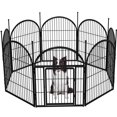 thumbnail image 1 of Monasem Dog Playpen Outdoor, 8 Panels 32" Height Dog Fence (Black), 1 of 11