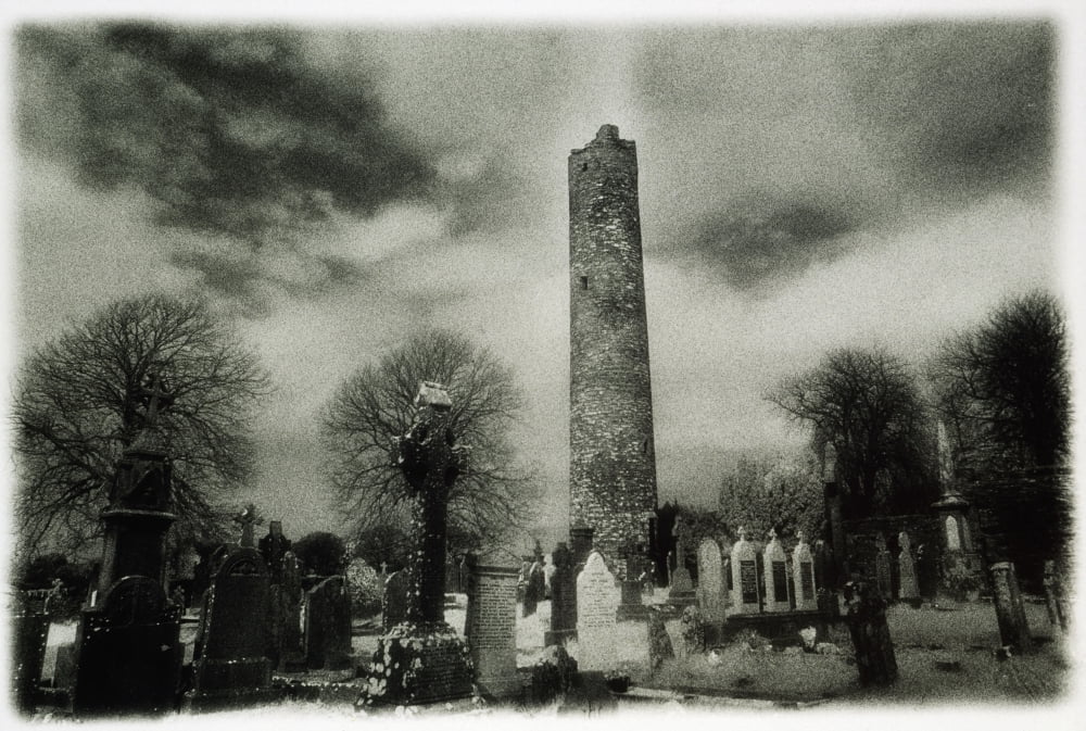 Monasterboice Co Louth Ireland Round Tower On A Mediaeval Christian Settlement Canvas Art - The Irish Image Collection Design Pics (18 x 12)
