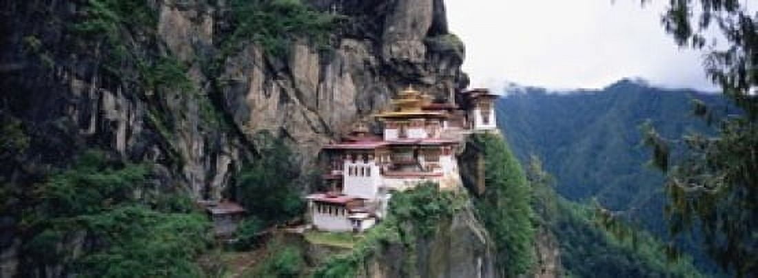 Monastery On A Cliff Taktshang Monastery Paro Bhutan Canvas Art - Panoramic Images (18 x 7)